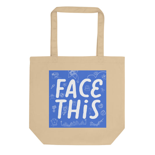 Face This Logo Tote Bag - Blue