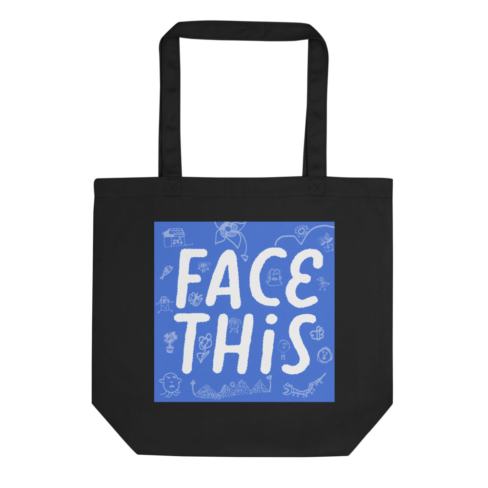 Face This Logo Tote Bag - Blue