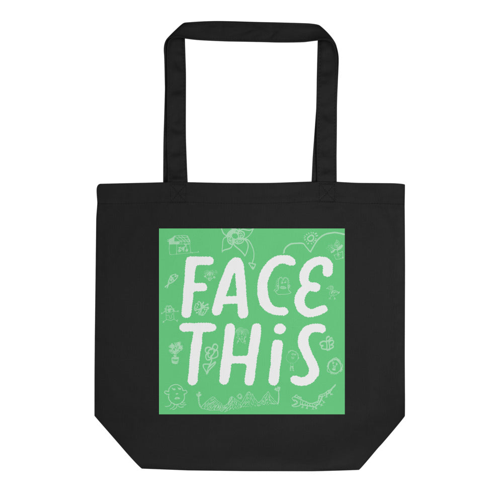 Face This Logo Tote Bag - Green