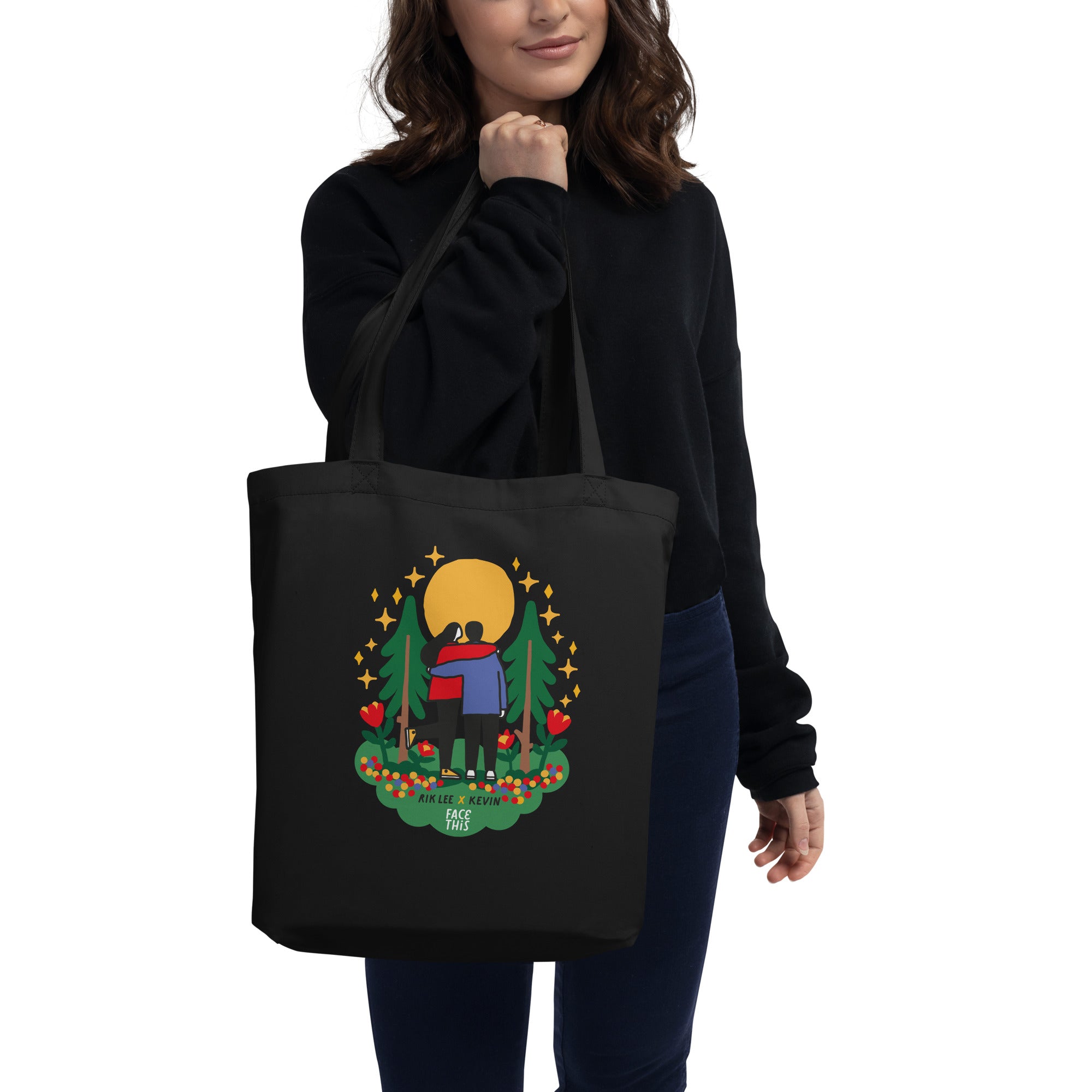 Face This tote bags