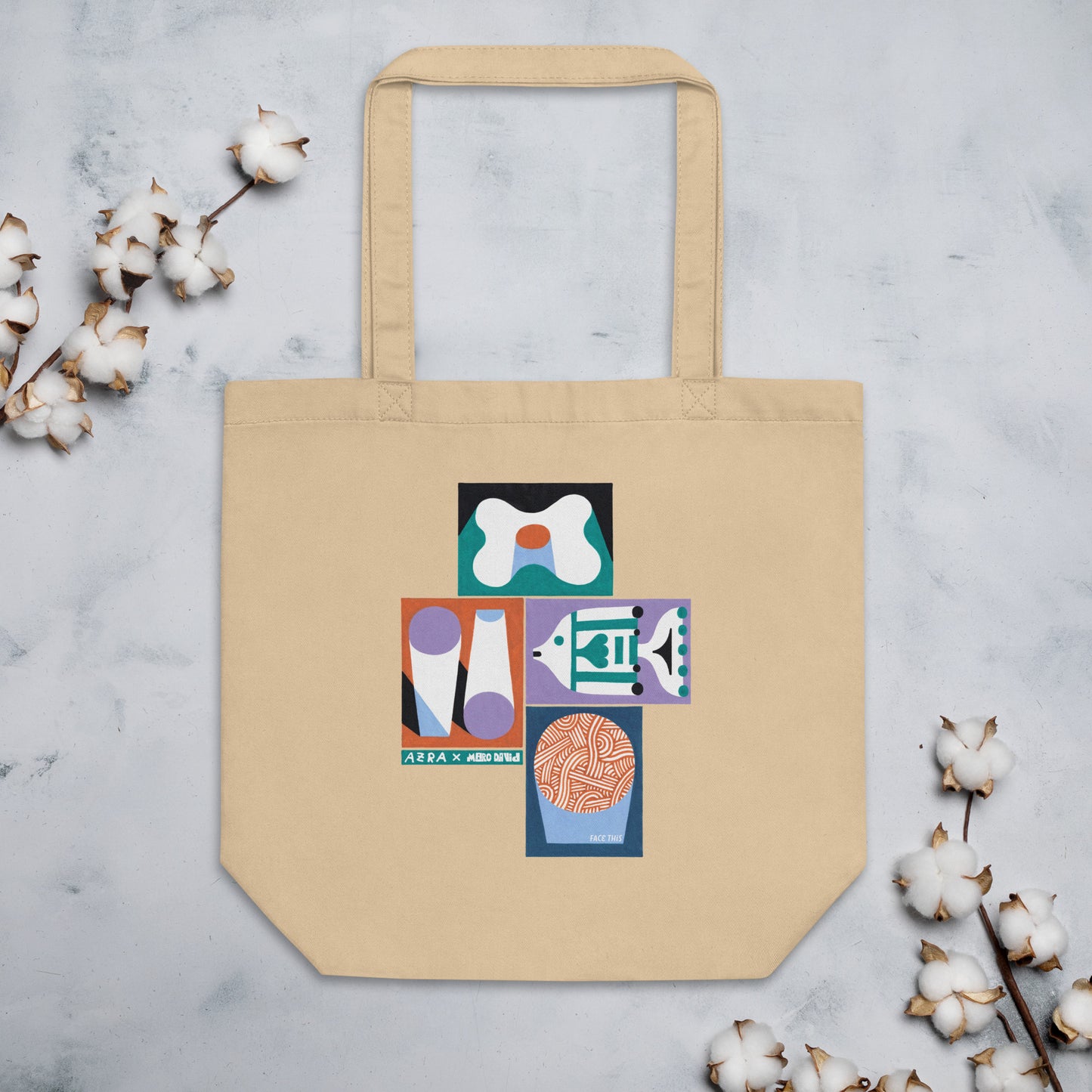 Marc David x Azra - Face This Eco Tote Bag