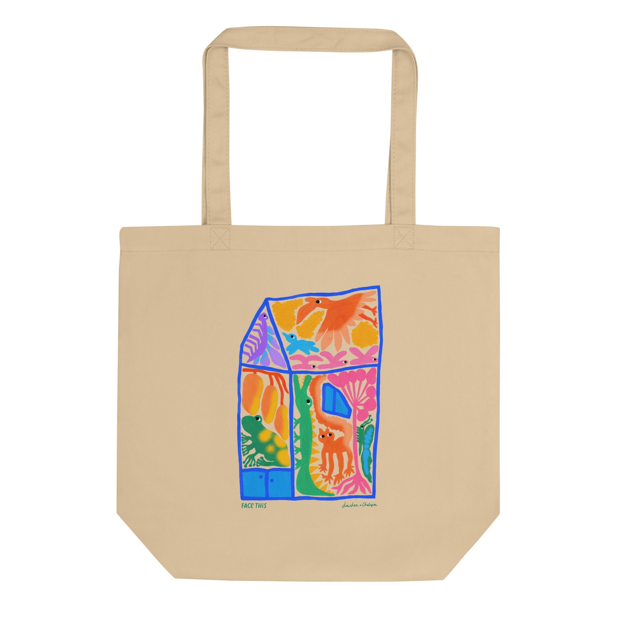 Face This tote bags