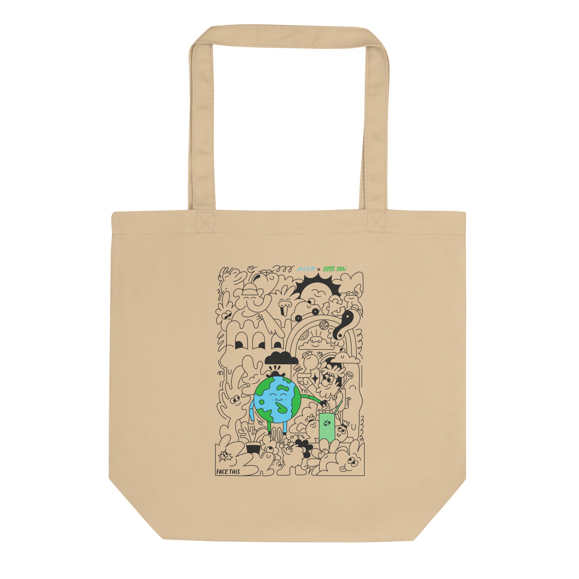 Face This tote bags
