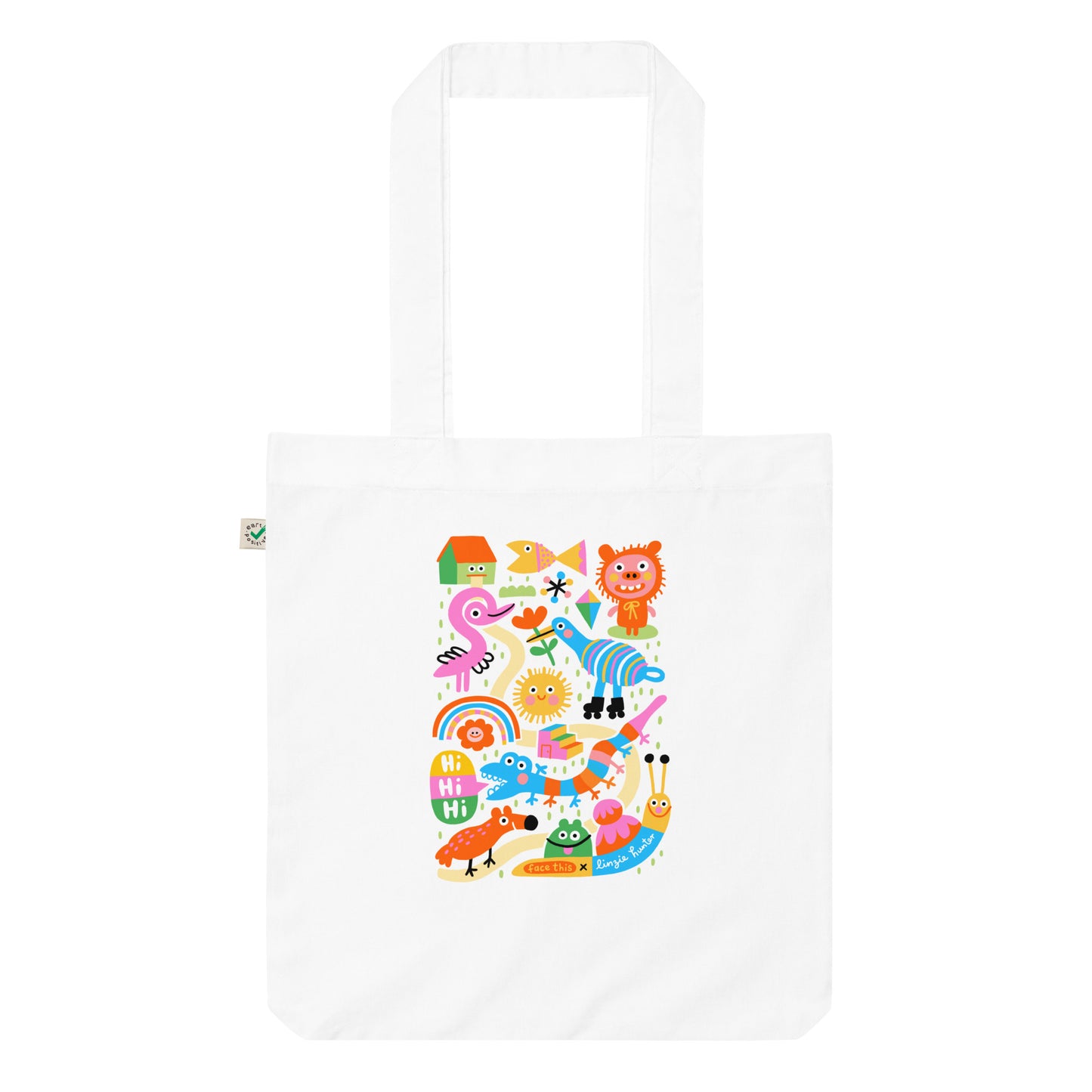 Linzie Hunter x Face This tote bag