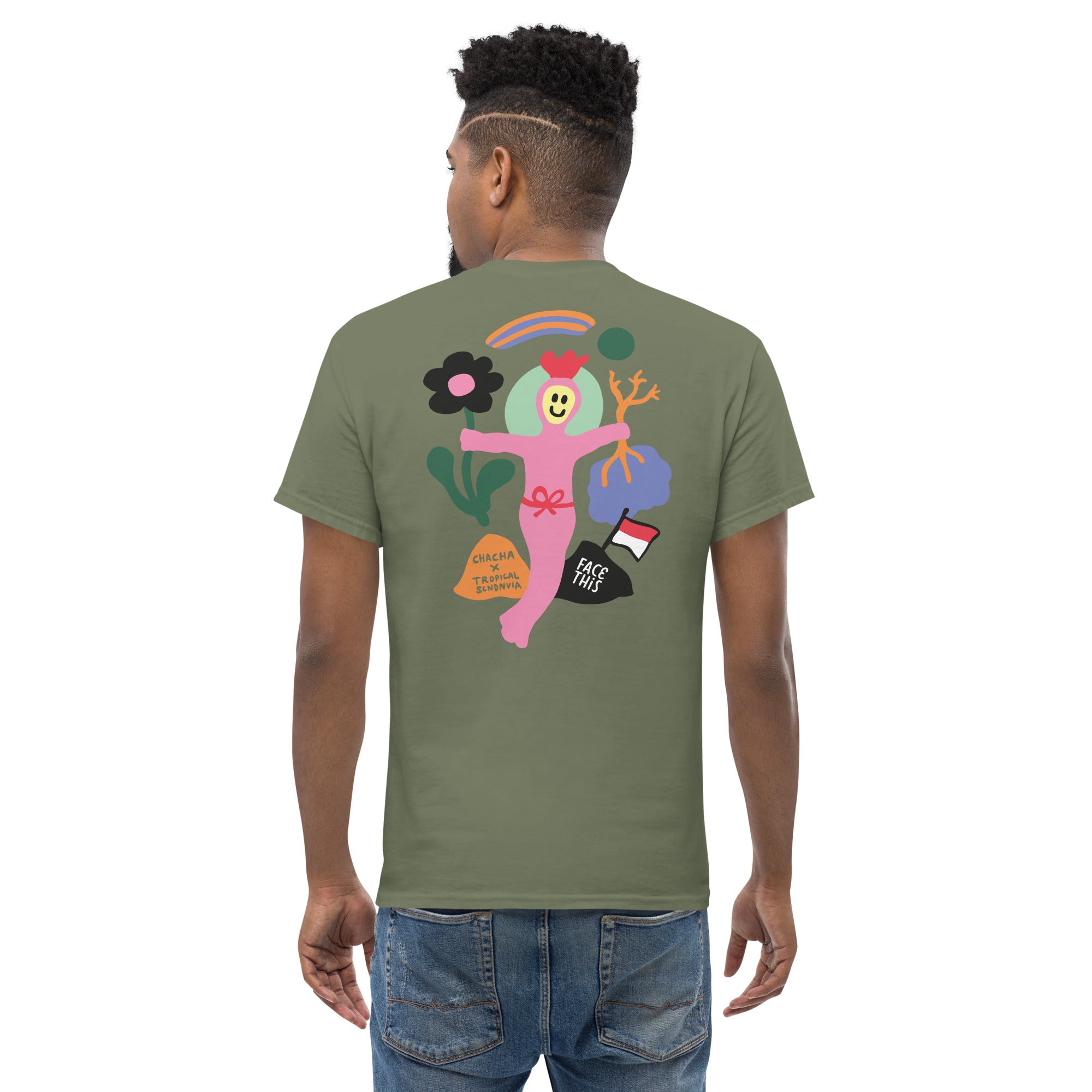 Tropical Scandinavia x Chacha | Face This T-shirt [back]