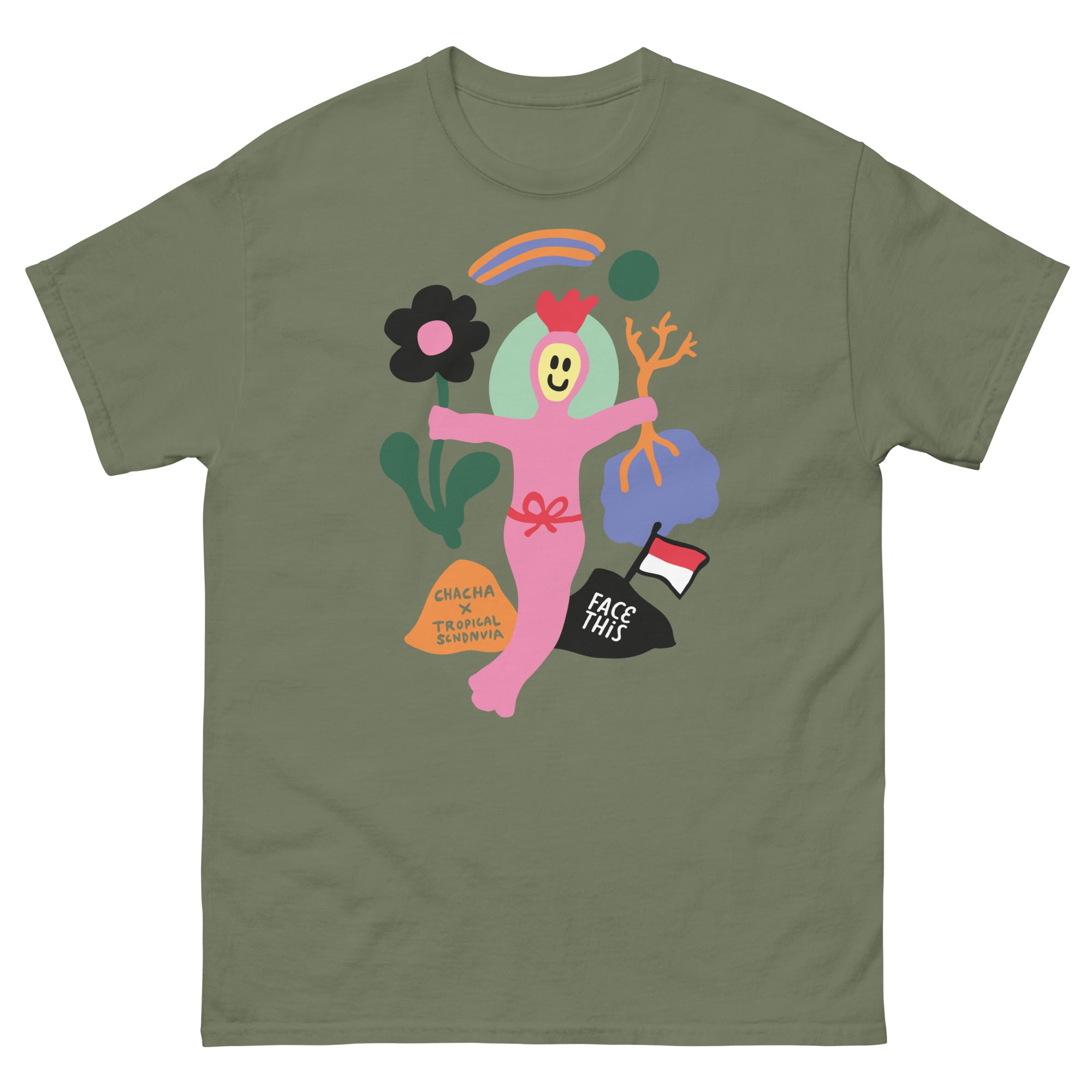 Tropical Scandinavia x Chacha (8) Face This T-shirt