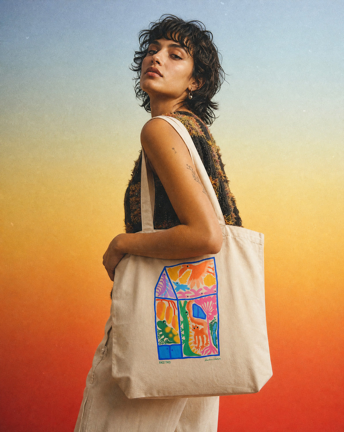 Liv Lee x Chelsia (11) Eco Tote Bag | Face This