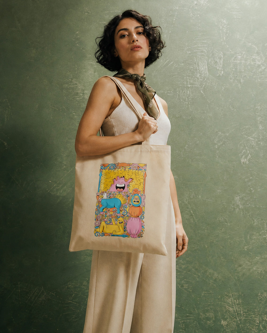 Face This tote bags