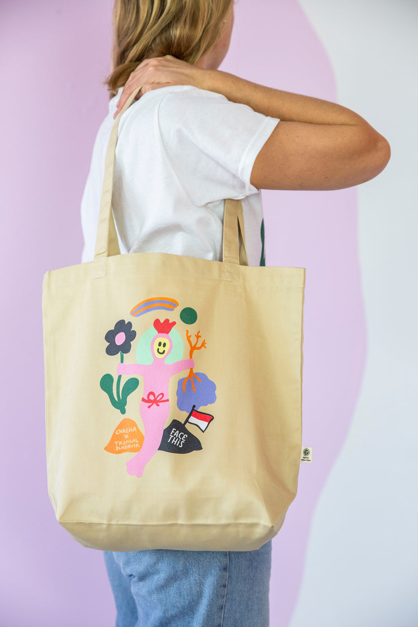 Tropical Scandinavia x Chacha (8) Eco Tote Bag | Face This